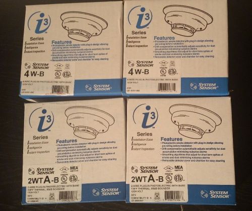 LOT OF 4 SYSTEM SENSOR (2WT AB &amp; 4 WB) NEW IN THE BOXES