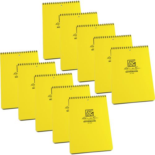 Rite in the Rain 169 All-Weather 6&#034; x 9&#034; Top Spiral Universal Notebook, 10-Pack