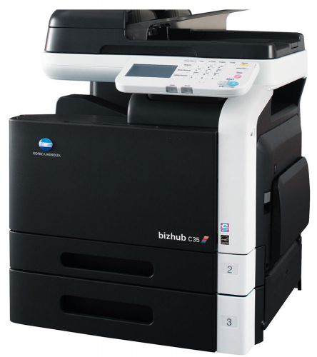 Konica minolta bishub c35 copy/print/scan/ fax, meter count 41k! 2 trays for sale