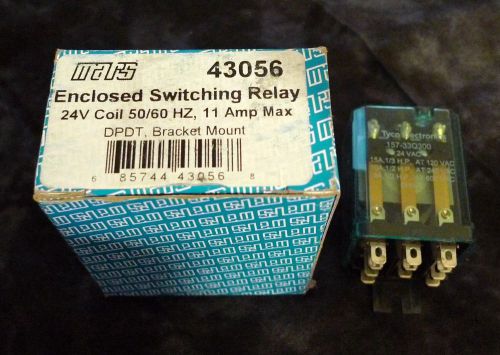 Mars 157-33q300 enclosed switching relay 24v coil 50/60hz 11 amp max dpdt 43056 for sale