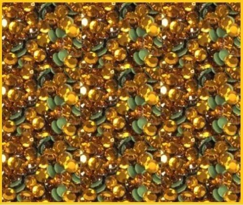 1440 gold topaz hot fix rhinestones iron on 10ss 3mm for sale