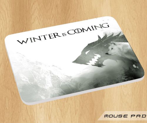 Winter Is Coming Design On Mousepad Gaming Anti Slip For Optical Laser Mouse New