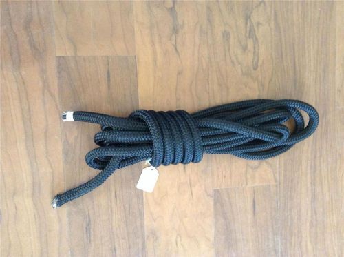 1/2&#034; double braid Polyester Rope Black 18ft Great Rope