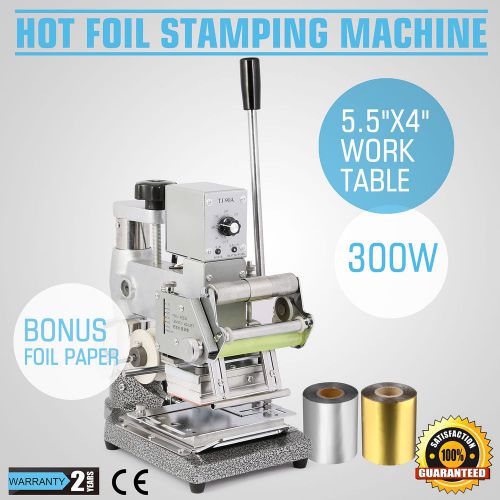 STAMPING MACHINE HOT FOIL WITH 2 FOIL PAPER TIPPER BRONZING PREASURE LEATHER