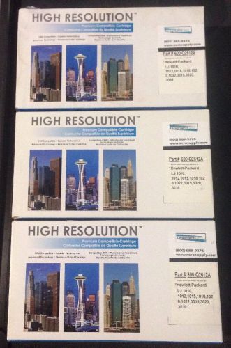 LOT OF 3 COMPATIBLE WITH HP Q2612A NEW TONER CARTRIDGES FREE SHIPPING HP LJ 1010