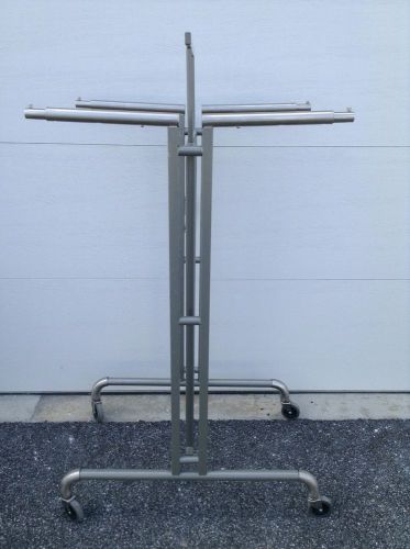 heavy duty metal adjustable clothing racks on wheels stainless steel