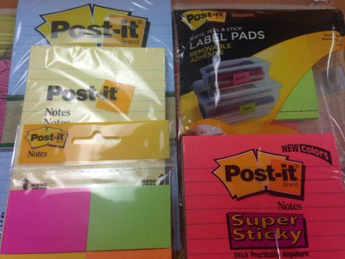 Post It Notes LOT Brand New - Set of 5 Differnt Brand New Items -
