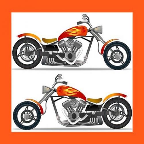 30 Custom Motorcycle Art Personalized Address Labels