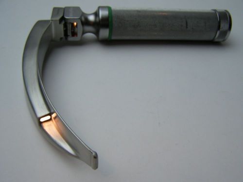 WelchAllyn Fiber Optic Handle &amp; Mac Blade #4 EMS First Aid Surgical Instruments