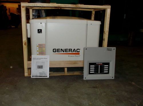 New Generac 7KW Generator With 8 Circuit Transfer Switch and Owners Manual