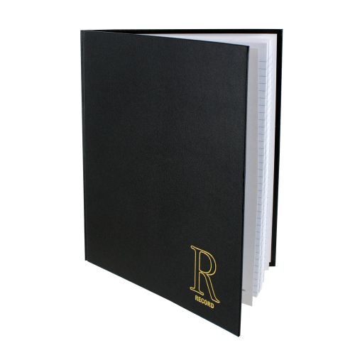 Wilson Jones Hardbound Record Book, 9.25 x 7 Inches, 80 Pages, Black (W74118A)