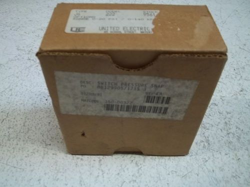 UNITED ELECTRIC J6-222-9561 PRESSURE SWITCH 0-20 PSI 480 VAC *NEW IN BOX*
