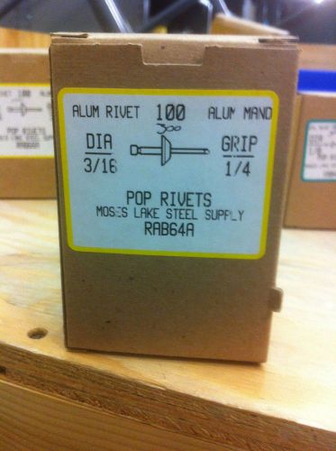 10044 - rivets - 100 per box (3) boxes for sale