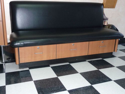 waiting room bench with storage