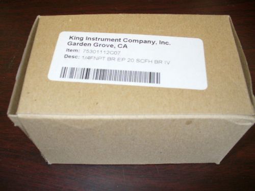 King Instrument 7530 Series Acrylic Tube Flowmeter, 20 SCFH Air