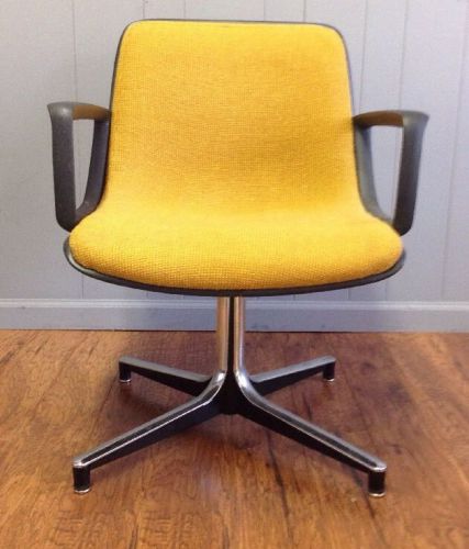 Vintage Yellow General Fireproofing Office chair mad men pollack Eames mcm