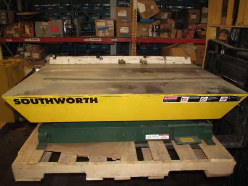 1 southworth lsh6-48 hydraulic lift table lsh648 6000 lb 48 x 50 platform for sale