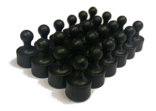 24 Black Pawn Magnetic Push Pins - Perfect for Maps, Whiteboards, Refrigerators