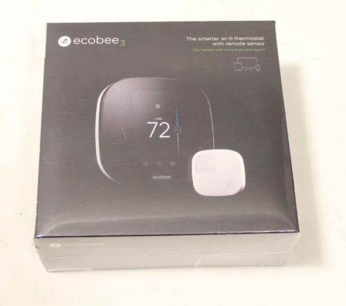 NEW EcoBee3 SEALED Smart Thermostat, Wi-Fi w/ Remote Sensor - EB-STATe3-01