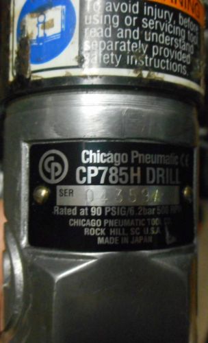 Chicago Pneumatic CP785H 3/8 x 24 jacobs  Pneumatic Air Drill