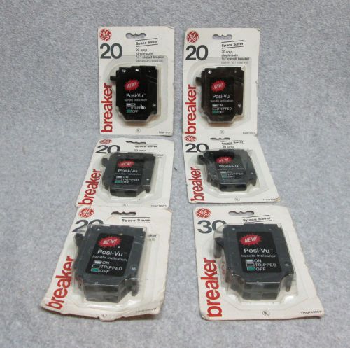 Unopen-In-Package  GE SPACE SAVER Circuit Breakers (4)20A SP,20A 2Pole,30A 2Pole