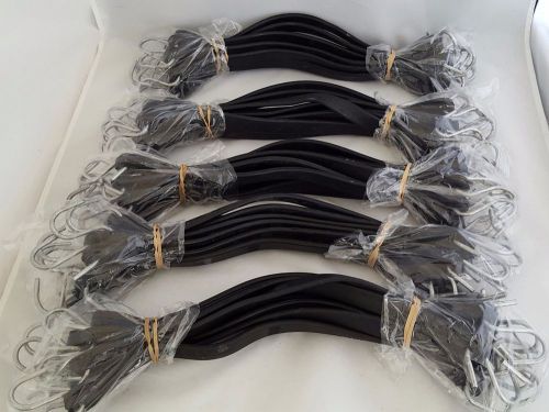 (50) 15&#034; Rubber Tarp Straps w/ Zinc S Hooks for Tarps &amp; Securing Loose Items