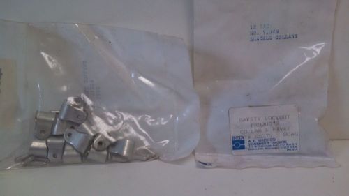 LOT OF (24) NEW OLD STOCK! BRADY SAFETY LOCKOUT SHACKLE COLLARS &amp; RIVETS 65379
