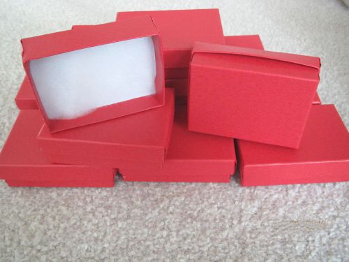 Jewelry gift boxes red embossed 3 x 2 x 1 (12) for sale