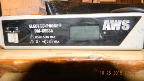 Aws electro-probe dm-6593a autoranging digital probe multimeter for sale