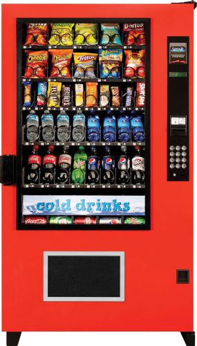 Glass front combo bottle/snack vending machines brand new ams ( the outsider) for sale