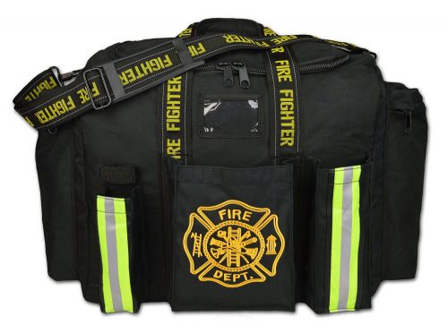 Black lightning x premium firefighter xl step-in turnout fire duty gear bag for sale