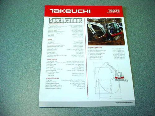 Takeuchi TB235 Hydraulic Excavator Brochure