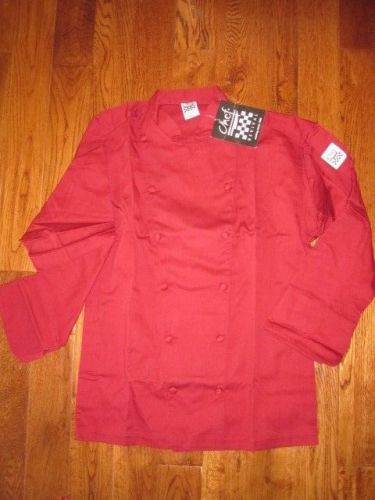 NEW Chef Revival Men&#039;s or Women&#039;s Claret/Maroon Chefs Jacket Coat SIZE Small