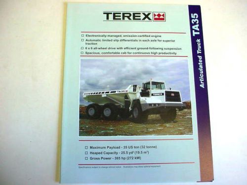 Terex Articulated TA35 Truck Literature