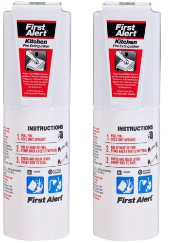 (2) Fire Extinguishers for Kitchen ~ First Alert KFE2S5 ~ White ~ Quick Release