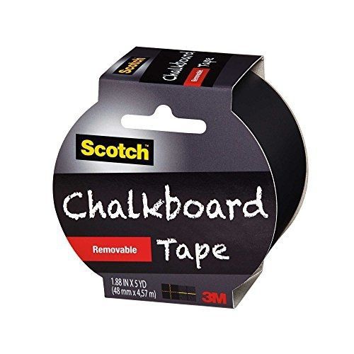Scotch Chalkboard Tape, Black, 1.88-Inch x 5-Yard, 6-Pack