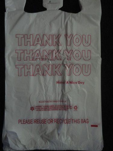 200 Ct. T-Shirt Style Thank You Grocery Convenience Store Carry Out Bags