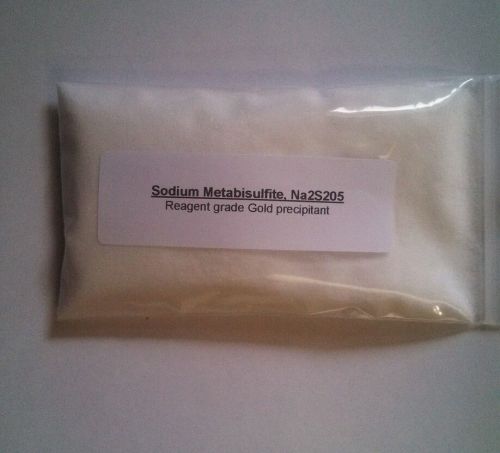 Sodium Metabisulfite, SMB Gold Precipitant! 99.8% Pure, fine powder. Na2S2O5