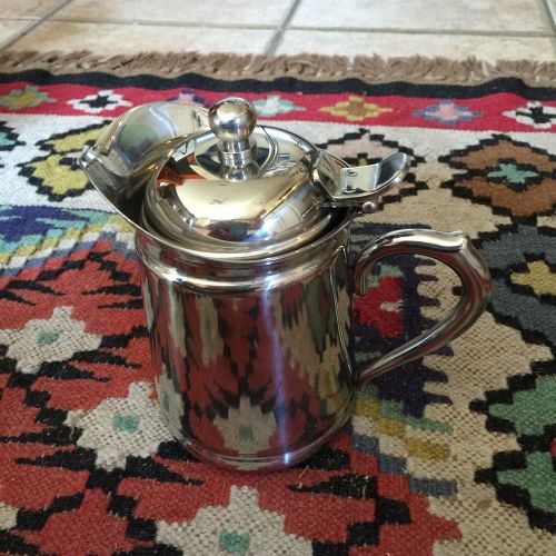 BRANDWARE VINTAGE THERMOS COFFE POT TEAPOT CARAFE IS-14 I8-8 STAINLES STEEL
