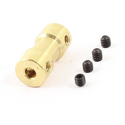uxcell RC Airplane 3.17mm to 2mm Brass Motor Coupling Shaft Coupler Connector
