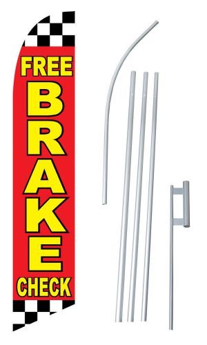 Free Brake Check Flag Swooper Feather Sign Banner 15ft Kit made in USA