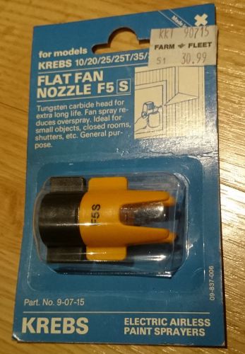 KREBS Flat Fan Nozzle F5 S  Part No. 9-07-15 NEW