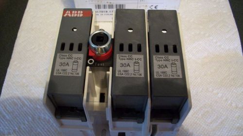 ABB OS20ACC12 Disconnect Switch Fuseible 30 AMP. 3 Pole
