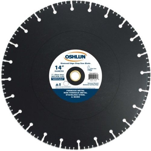 Oshlun sbfd-14 14-inch diamond chop saw blade with 1-inch arbor of 20mm bushing for sale