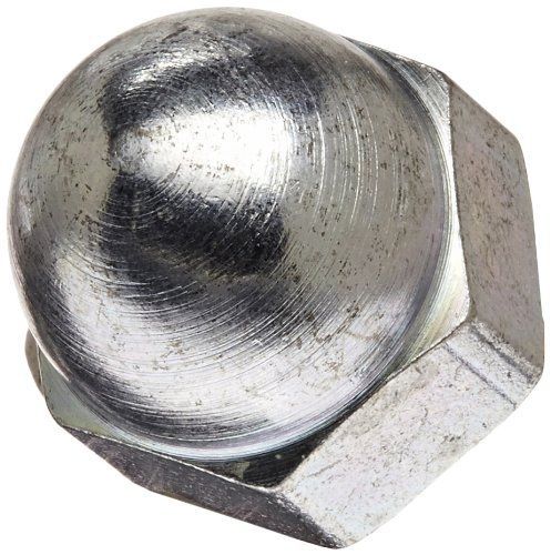 Small Parts Steel Acorn Nut, Zinc Plated Finish, Right Hand Threads, Class 2B