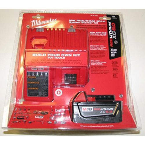 Mwk5 amp battery and charger kit milwaukee batteries 48-59-1850 045242350636 for sale
