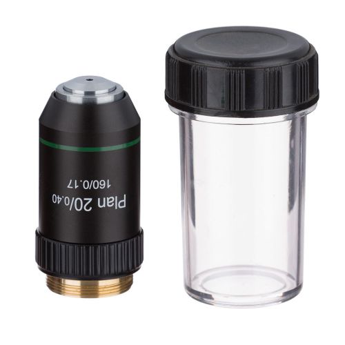 AmScope PA20X-B 20X  Plan Achromatic Microscope Objective Lens with Black Finish