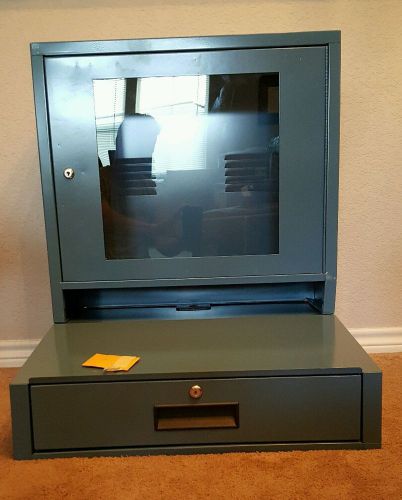 Edsal Monitor Cabinet, 24 x 9 x 19-1/4In, Blue