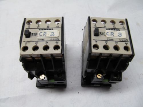 2 SIEMENS 3TH8031-0A 4 POLE RELAYS 120V COILS 10 AMPS