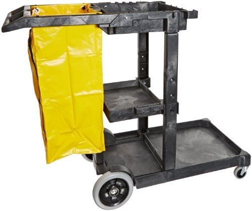Impact 6850 janitor&#039;s cart with 25-gallon yellow vinyl bag, polyethylene, 48&#034; for sale